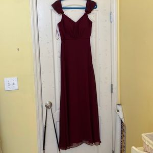 Burgundy Bridesmaid dress